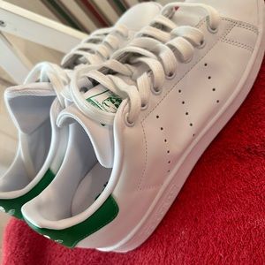Adidas Originals Stan Smith Shoes Sneakers White Green M20324 Men's Size 8